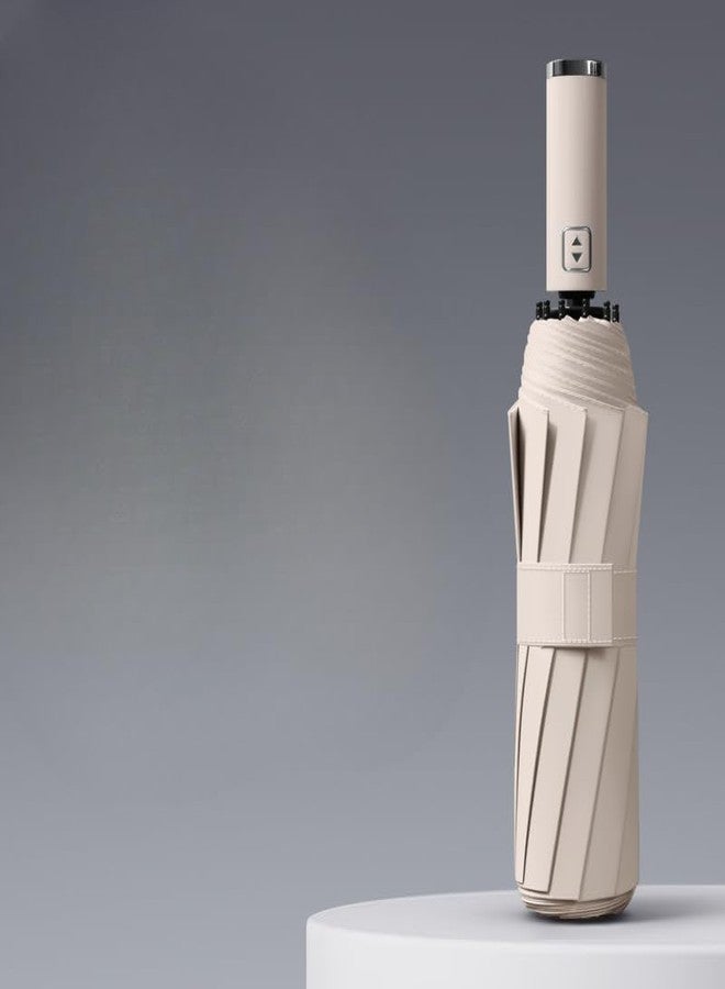 STAR WORK UV Protection Travel Umbrella - Compact Folding Umbrella for Sun & Rain - Windproof, Waterproof, Auto Open/Close - Portable & Lightweight for Women & Men. (WHITE) - Image 4